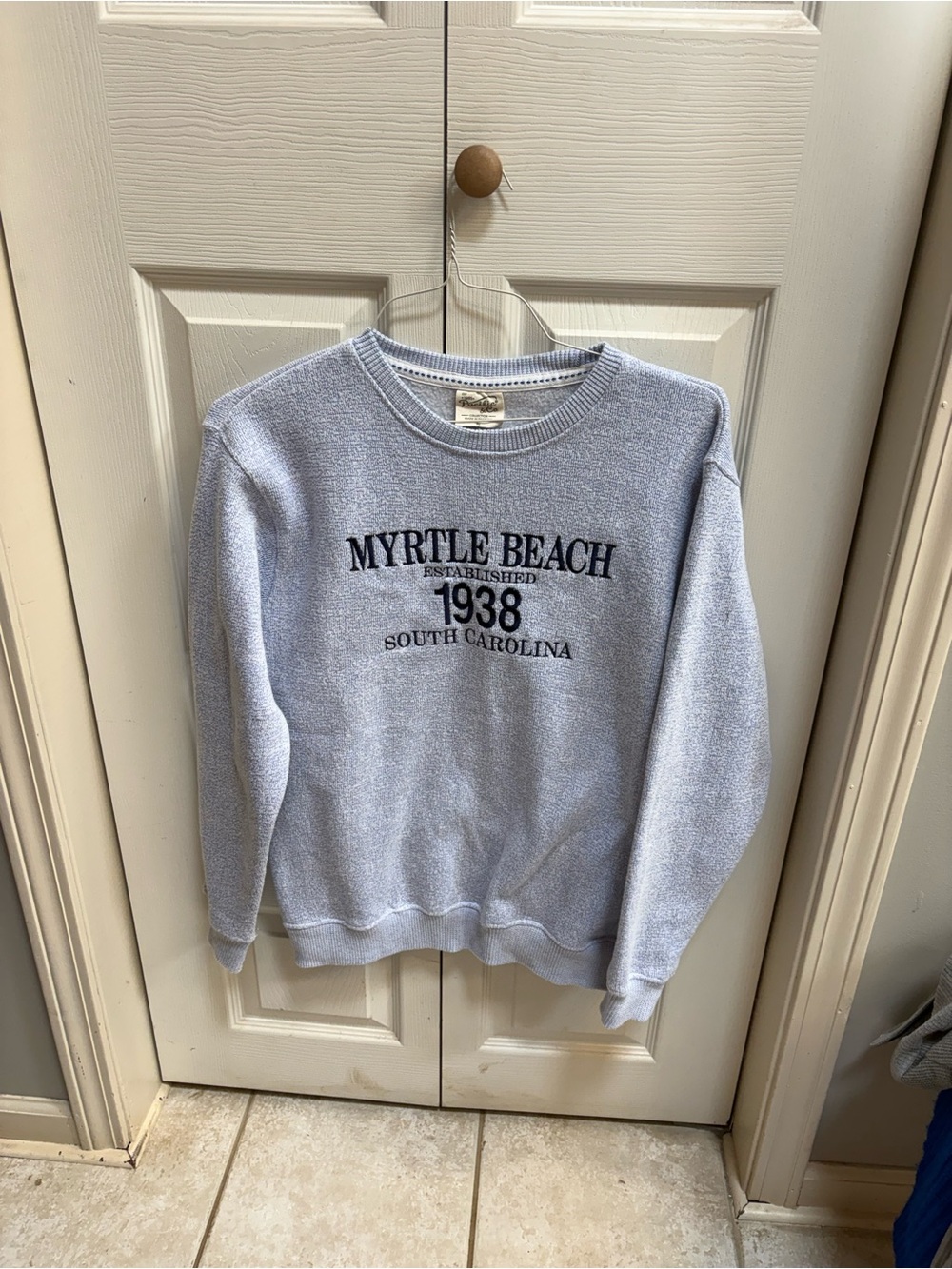 Myrtle Beach 1938 Light Blue Crewneck Sweatshirt - Casual Pullover